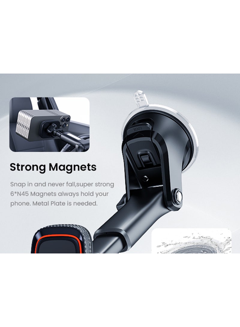 A2C Magnetic Car Phone Holder  Universal Mount for Dashboard with 6 Strong Magnets Compatible with All Cell Phones - Image 3